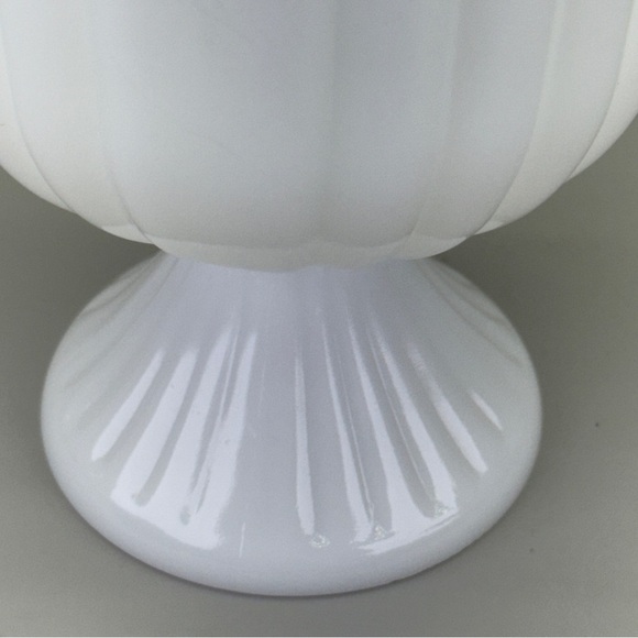 Vintage MilkGlass Compote Planter - Picture 8 of 12